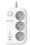 COLORWAY hosszabbító tápegység 3x Schuko 2x USB-A 60W 2x USB-C 65W kábel 2m thumbnail (4 of 4)