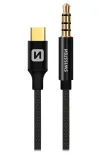 Adattatore audio Swissten tessile USB-C (maschio) jack da 3,5 mm (maschio) 1,5 m nero