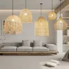 IMMAX BOHO PELO design hanglamp D40cm E27 natuurlijk rotan thumbnail (6 of 6)