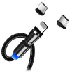 Colorway polnilni kabel 3v1 Lightning+MicroUSB+USB-C Magnetic 2.4A Najlon Magnetic Rotation 540° 1m thumbnail (3 of 6)