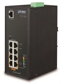 Planet IGS-4215-4P4T industriālais L2 slēdzis 8x1Gb 4x PoE 802.3af 140W 48-54VDC -40~75°C IP30 (1 of 1)