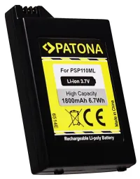 Батерия PATONA за игрова конзола Sony PSP 1000 Portable 1800mAh Li-lon 37V Батерия PATONA за игрова конзола Sony PSP 1000 Portable 1800mAh Li-lon 37V (1 of 1)