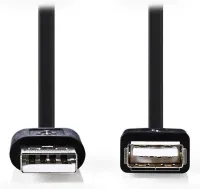 NEDIS produžni kabel USB 2.0 utikač USB-A - utičnica USB-A crna 2m NEDIS produžni kabel USB 2.0 utikač USB-A - utičnica USB-A crna 2m (1 of 2)