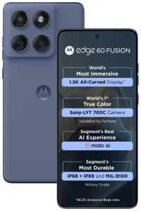 Motorola EDGE 60 Fusion PANTONE Slipstream 667" üks SIM + eSIM 12GB 256GB 5G Android 15 Motorola EDGE 60 Fusion PANTONE Slipstream 667" üks SIM + eSIM 12GB 256GB 5G Android 15 (1 of 8)