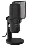 Micrófono de escritorio Krux Emote 2000S, 2 tipos de filtros, conector de 3,5 mm, USB-C, color negro. Micrófono de escritorio Krux Emote 2000S, 2 tipos de filtros, conector de 3,5 mm, USB-C, color negro.