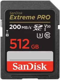 SanDisk Extreme PRO 512GB SDXC UHS-I Class 10 U3 V30 SanDisk Extreme PRO 512GB SDXC UHS-I Class 10 U3 V30 (1 of 3)