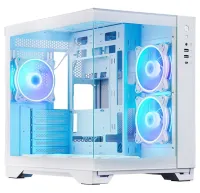 CHIEFTEC Visio ATX dvokomorni 6x120mm ARGB ventilator 2xUSB 3.0 USB-C kaljeno staklo bijela (1 of 9)
