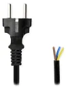 NEDIS power cable plug Type F straight - straight nickel-plated black bulk 3m