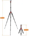 Rollei Tripod Compact Traveler No. 1 Load 5kg Pulled 142cm Orange thumbnail (4 of 5)