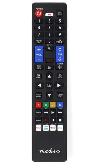 Controle remoto pré-programado NEDIS compatível com todas as TVs Samsung. Controle remoto pré-programado NEDIS compatível com todas as TVs Samsung. (1 of 1)