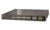 Planet GS-4210-24P4C L2 L4 PoE stikalo 28x1Gb RJ45 4xSFP PoE 802.3at 220W Web SNMPv3 extend mod 10Mb s-250m