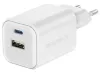 Swissten tīkla adapteris gan 1x usb-c 45w pd + 1x usb-a 18w qc balts