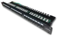 Panel de conexión DATACOM 19" UTP 24 puertos CAT6 LSA 1U BK (3x8p) de primera calidad (1 of 2)