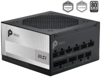 MSI power supply PRO A1000PL PCIE5 1000W ATX3.1 active PFC 7 years total warranty 120mm fan modular cabling 80PLUS Platinum MSI power supply PRO A1000PL PCIE5 1000W ATX3.1 active PFC 7 years total warranty 120mm fan modular cabling 80PLUS Platinum (1 of 5)