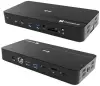 i-tec Dockingstation mit Thunderbolt 5, drei DisplayPort-Anschlüssen, M.2-Steckplatz, 6x USB 2.5-GLAN-Anschlüssen und 140-Watt-Stromversorgung.