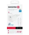 Swissten netværksadapter gan 1x usb-c 35w strømforsyning hvid + datakabel usb-c usb-c 1,2 m hvid thumbnail (3 of 3)