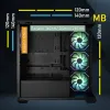 BitFenix ​​​​behuizing CETO Cube 4x 120mm ARGB-ventilator 2x USB 3.0 USB-C gehard glas zwart thumbnail (11 of 12)