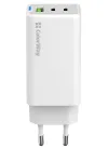 COLORWAY 2x USB-C 1x USB-A power charger GaN PD PPS 65W Including 2x USB-C-USB-C USB-C-Lightning cables White thumbnail (3 of 12)