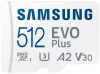 SAMSUNG EVO Plus 2024 MicroSDXC 512GB + SD Adapter CL10 UHS-I U3 A2 V30
