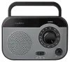 NEDIS kannettava radio AM FM akkukäyttöinen verkkovirralla toimiva analoginen 1,8 W kuulokelähtö musta-harmaa thumbnail (2 of 5)