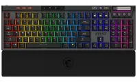 Игровая клавиатура MSI STRIKE PRO Wireless Бесшумная беспроводная механическая RGB-клавиатура USB 2,4 ГГц + Bluetooth с раскладкой (США) Игровая клавиатура MSI STRIKE PRO Wireless Бесшумная беспроводная механическая RGB-клавиатура USB 2,4 ГГц + Bluetooth с раскладкой (США) (1 of 4)