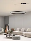 IMMAX NEO FINO NEW SMART φωτιστικό κρεμαστό 1 κύκλος 80cm 60W μαύρο Zigbee 3.0 TUYA thumbnail (4 of 8)