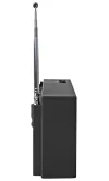 NEDIS radio portable AM ​​FM alimentée par batterie analogique 1,5 W sortie casque noir thumbnail (4 of 7)