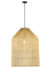 IMMAX BOHO PELO design függőlámpa D35cm E27 natúr rattan