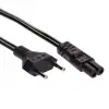 Akyga tápkábel IEC C7 2pin 1.5m EU csatlakozó Akyga tápkábel IEC C7 2pin 1.5m EU csatlakozó