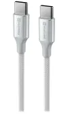 Swissten data cable textile ii usb-c usb-c 1.5 m white