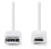 NEDIS kabelis USB 2.0 spraudnis USB-A - spraudnis micro-B plakanbalts 1m
