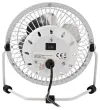 NEDIS mini ventilaatori läbimõõt 10 cm võimsus 3 W toide USB kaabli kaudu 1 m metallvalge thumbnail (3 of 3)
