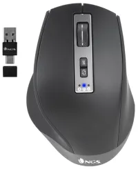 NGS Mouse BLUR-RB Inalámbrico Láser hasta 3200 dpi BT USB Plata Negro NGS Mouse BLUR-RB Inalámbrico Láser hasta 3200 dpi BT USB Plata Negro (1 of 5)