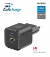 Swissten GAN strømadapter 1x USB-C 20W PD + 1x USB-A 18W QC Sort thumbnail (2 of 2)