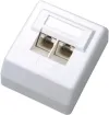 DATACOM Presa dati UTP CAT6 2xRJ45 su intonaco 45st. bianco