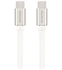 Swissten podatkovni kabel tekstilni USB-C USB-C 0 2 m srebrne barve Swissten podatkovni kabel tekstilni USB-C USB-C 0 2 m srebrne barve (1 of 2)