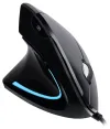 Adesso iMouse E9 le haghaidh luiche sreangaithe láimhe clé cúllitrithe optúla eirgeanamaíochta ingearach 800-2400 pso USB dubh