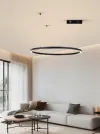 IMMAX NEO FINO NEW SMART φωτιστικό κρεμαστό 1 κύκλος 80cm 60W μαύρο Zigbee 3.0 TUYA thumbnail (6 of 8)