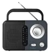 NEDIS radio FM portátil batería alimentación de red analógica 2,4 W BT salida de auriculares negro-gris thumbnail (1 of 2)