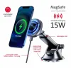 Swissten magnetski držač za automobil s bežičnim punjenjem 15 W za armaturnu ploču (kompatibilan s MagSafeom) thumbnail (2 of 5)