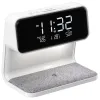 IMMAX PARROT alarm clock with LED night light Qi wireless charging white thumbnail (1 of 10)
