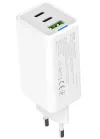 COLORWAY 2x USB-C 1x USB-A power charger GaN PD PPS 65W Including 2x USB-C-USB-C USB-C-Lightning cables White thumbnail (2 of 12)