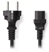 NEDIS cable alimentación 230V conexión 10A conector IEC-320-C13 enchufe recto Schuko negro 3m thumbnail (2 of 2)