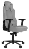 AROZZI herní židle VERNAZZA Soft Fabric Light Grey povrch Elastron světle šedá