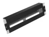 Solarix RAIL-3U-DIN-BK Painéal suiteála 3U le iarnród DIN le haghaidh comh-aireachta 19" BK RAL9005
