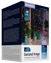 Ghirlanda LED COLORWAY IP20 100 LED lunghezza 3m x 0,6m multicolore alimentatore USB Ghirlanda LED COLORWAY IP20 100 LED lunghezza 3m x 0,6m multicolore alimentatore USB (1 of 11)