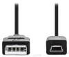 NEDIS cable USB 2.0 plug USB-A - 5-pin plug mini USB black 2m