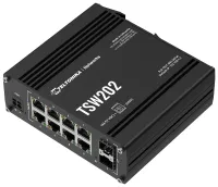 Teltonika TSW202 switch gerenciado L2 industrial 8x PoE+ 10 100 1000 2x SFP sem fonte de alimentação Teltonika TSW202 switch gerenciado L2 industrial 8x PoE+ 10 100 1000 2x SFP sem fonte de alimentação (1 of 4)