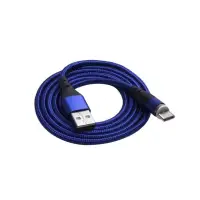 Akyga kabelis USB-A USB-C 18W magnētiskais savienotājs zils 1m spīdošs Akyga kabelis USB-A USB-C 18W magnētiskais savienotājs zils 1m spīdošs (1 of 1)