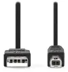Καλώδιο NEDIS USB 2.0 βύσμα USB-A - βύσμα USB-B στον εκτυπωτή κ.λπ. μαύρο 1μ